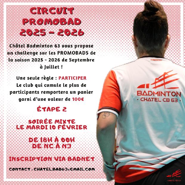 Tournoi Promobad Mixte de Février - Etape 2